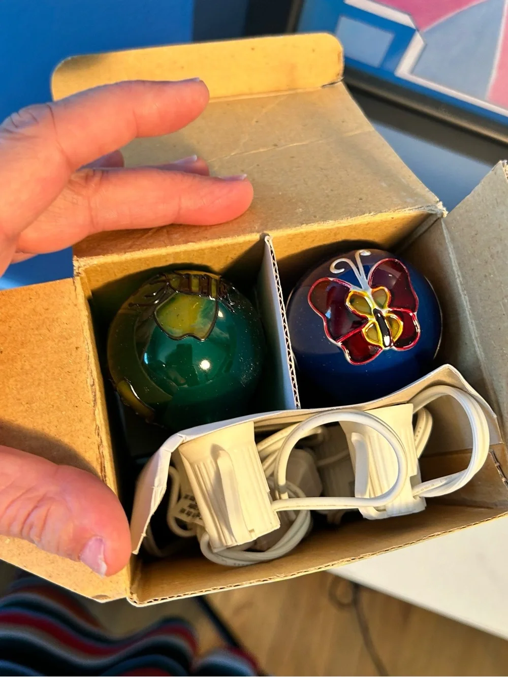 Noma Garden Bug hand painted string globe lights